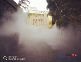 雾森设备：亚星福邸小区景观造雾效果
